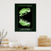 THINGLE GREEN Jour des terres Frog Art Eco Poster (Cuisine)