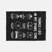 Things I Do In My Spare Time Bowling Bowler  Fleece Deken (Voorkant (Horizontaal))