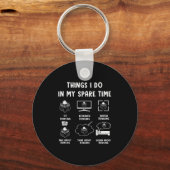 Things I Do In My Spare Time Bowling Bowler Sleutelhanger (Voorkant)
