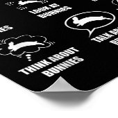 Things I Do In My Spare Time Bunnies Rabbit  Poster (Hoek)