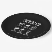 Things I Do In My Spare Time Capybara Funny Papieren Bordje (Gekanteld)