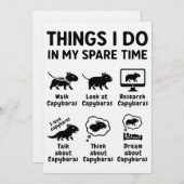 Things I Do In My Spare Time Capybara Funny Pet Kaart (Voorkant / Achterkant)