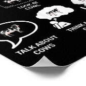 Things I Do In My Spare Time Cow Lover Farmer Cows Poster (Hoek)