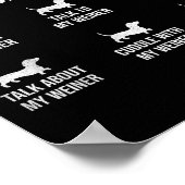 Things I Do In My Spare Time Dachshund Wiener Dog  Poster (Hoek)