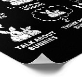 Things I Do In My Spare Time Funny Bunny Rabbit Lo Poster (Hoek)