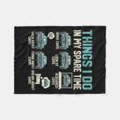 Things I Do In My Spare Time - Funny Car Lover  Fleece Deken (Voorkant (Horizontaal))