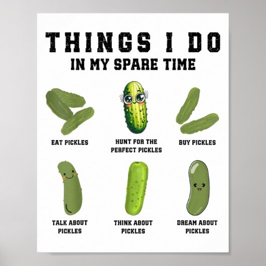 Things I Do In My Spare Time Funny Ckles  Poster (Voorkant)