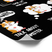 Things I Do In My Spare Time Funny Hamster Pet Lov Poster (Hoek)