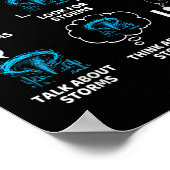 Things I Do In My Spare Time Funny Tornado Chaser  Poster (Hoek)