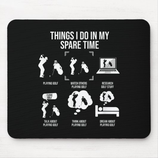 Things I Do In My Spare Time, Golf Player  Muismat (Voorkant)