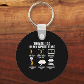 Things I Do In My Spare Time Play Golf Sleutelhanger (Voorkant)