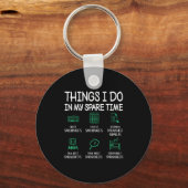 Things I Do In My Spare Time Spreadsheets Accounta Sleutelhanger (Voorkant)