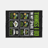 Things I Do In My Spare Time Tractor Lovers  Fleece Deken (Voorkant (Horizontaal))