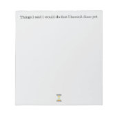 Things I Said I Would Do notepad Notitieblok (Voorkant)