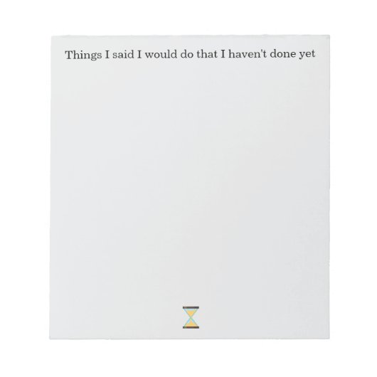 Things I Said I Would Do notepad Notitieblok (Voorkant)