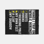 Things I Trip On While Hiking Roots Rocks Trekking Fleece Deken (Voorkant (Horizontaal))