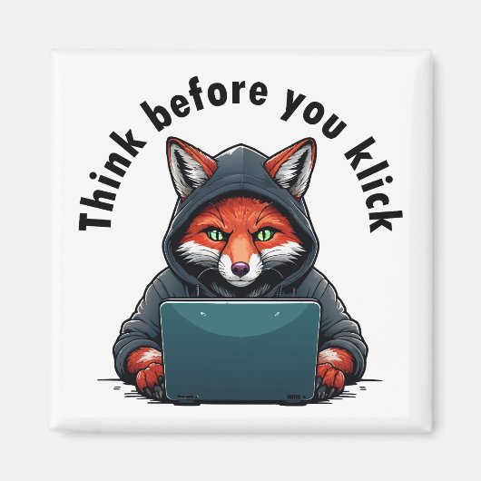 Think before you click - Cyber Security Magneet (Voorkant)