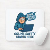 Think Before You Click - Online Safety Awareness Muismat (Met muis)