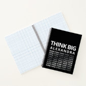 Think Big Typography Mindset Journal Black White  (Intérieur)