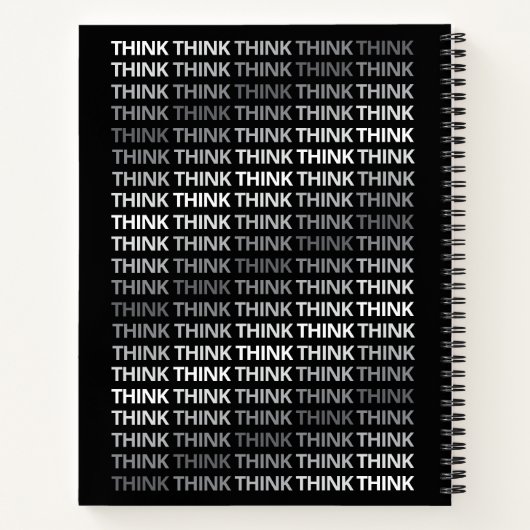 Think Big Typography Mindset Journal Black White (Dos)