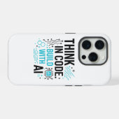 Think Code Build AI Case | Tech Builder Hoes iPhone Hoesje (Achterkant horizontaal)