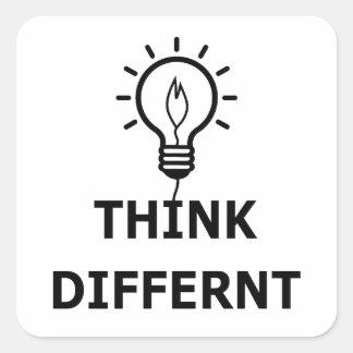 Think Differnt Vierkante Sticker