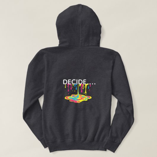 Think • Feel • Decide – Abstract Brain & Heart Hoodie (Design achterkant)
