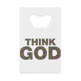 Think God Cadeau's idee van een cadeau Kredietkaart Flessenopener