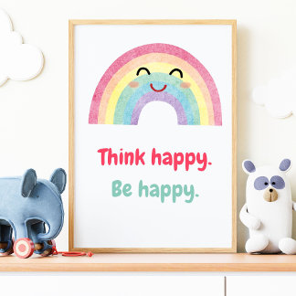 Think Happy Be Happy, Positive Mindset Kinder prin Poster