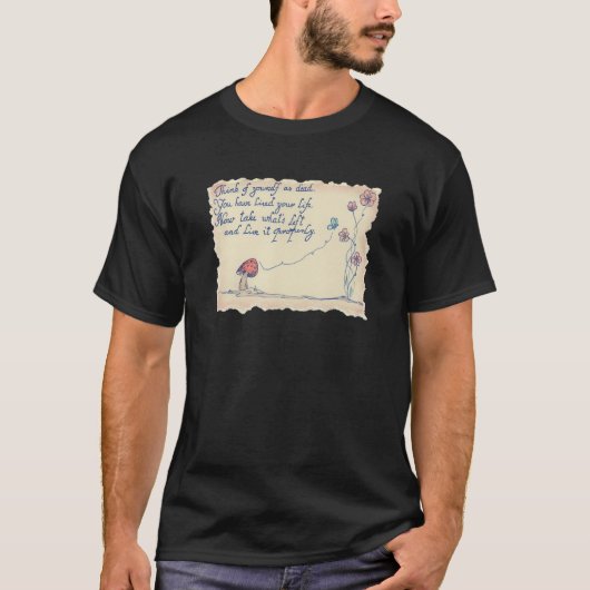 Think of yourself as dead quote by Marcus Aurelius T-shirt (Voorkant)