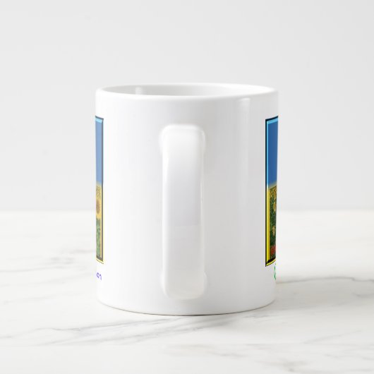 Think Peace Mug Extra Grote Beker (Achterkant)