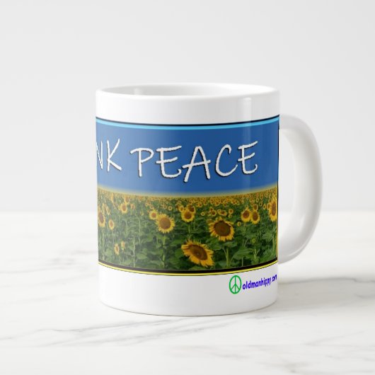 Think Peace Mug Extra Grote Beker (Voorkant rechts)