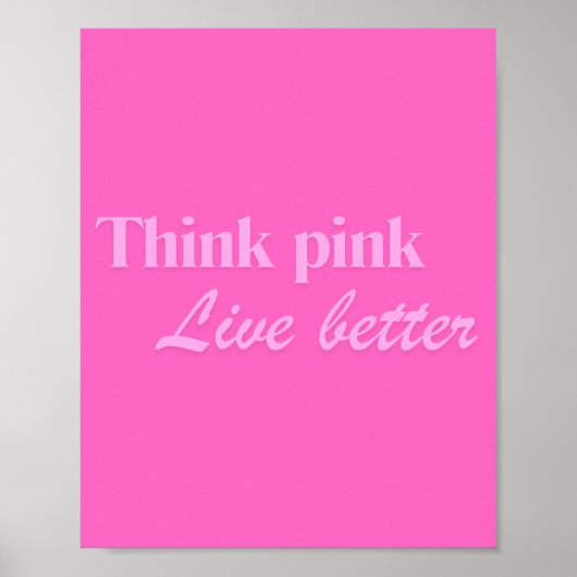 Think Pink Wall Poster Art (Devant)