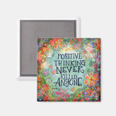 Think Positive Floral Inspirivity Magnet Magneet (Voorkant / Achterkant)