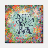  Think Positive Floral Inspirivity Magnet Magneet (Voorkant)