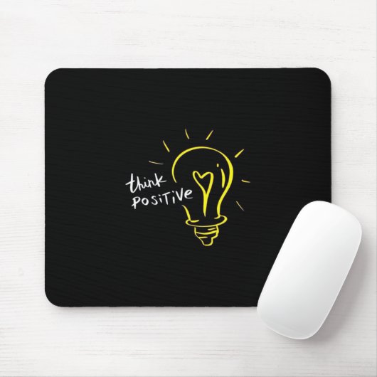 Think Positive – Light Bulb Motivation Mousepad Muismat (Met muis)