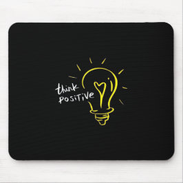 Think Positive – Light Bulb Motivation Mousepad Muismat