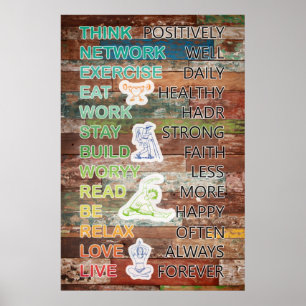 Think Positively Poster Decoration