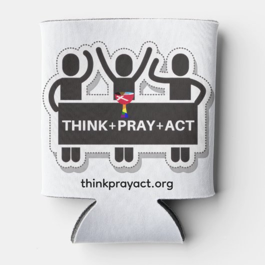 Think+Pray+Act Can Cooler (Voorkant)