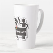 Think+Pray+Act Latte Mug (Angle droit)