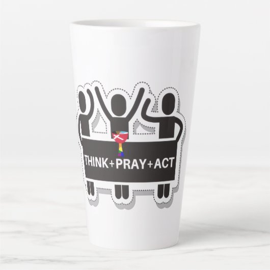 Think+Pray+Act Latte Mug (Devant)