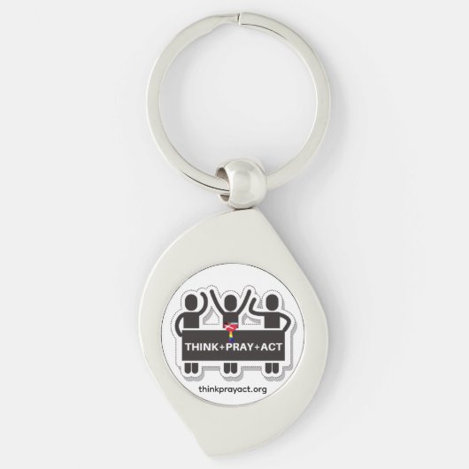 Think+Pray+Act Sleutelhanger (Voorkant)