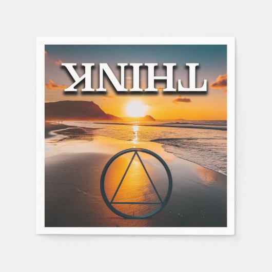 THINK Recovery Slogan Sunrise Servet (Voorkant)