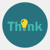 Think Ronde Sticker (Voorkant)