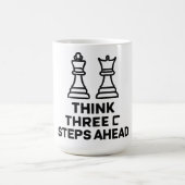 Think Three Steps Ahead Chess Player Mug (Centre)