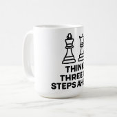 Think Three Steps Ahead Chess Player Mug (Devant gauche)