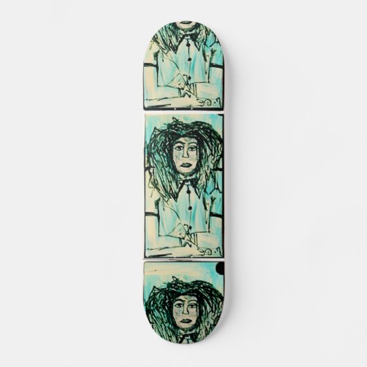 THINKER DREAD GREEN GRAFF SKATEBOARD (Voorkant)