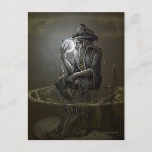 Thinker Wizard Briefkaart (Voorkant)