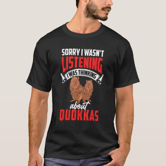 Thinking about Quokkas short tailed kangaroo Quokk T-shirt (Voorkant)