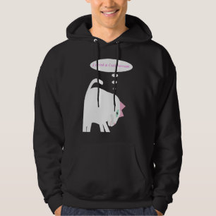 Thinking Cat Volwassenen Pullover Hoodie
